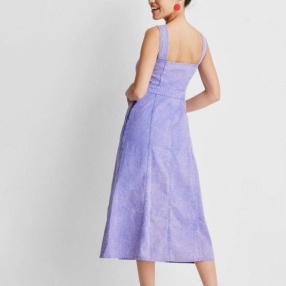 Elegant Purple Sleeveless Dress - Picture 3 of 8